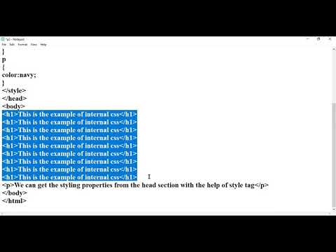 Types of Cascading Style Sheets (CSS) with example programs.