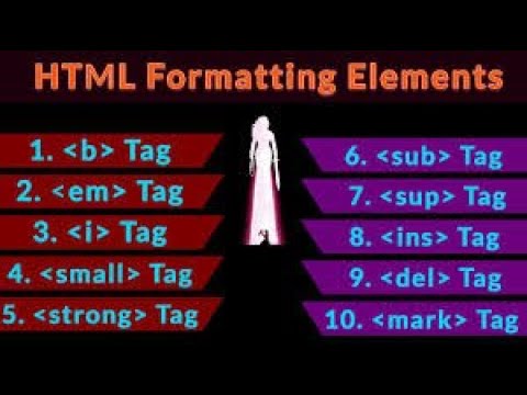 HTML Text Formatting Elements