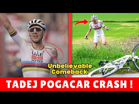 Tadej Pogacar Crash | Pogacar Strade Bianche 2025