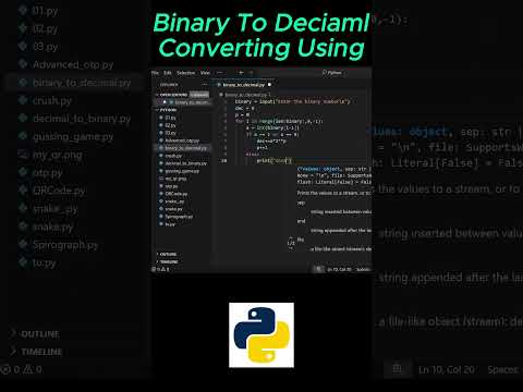 #converting  Binary to decimal using #python | AmanCoding