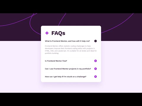 FAQ accordion using HTML CSS JAVASCRIPT - Frontend Mentor Challenge