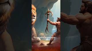 Hercules' Legendary Confrontation: The Nemean Lion Hunt"⚔️⚔️⚔️ #history #legendary #fight
