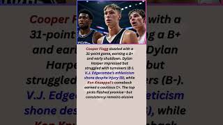 Cooper Flagg dazzled with a 31-point game, earning a B+ and early shutdown
