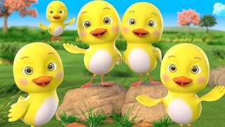 Five Little Ducks | Early Math & Counting Skills Song - Huzur Nursery Rhymes 