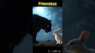friends #rabbit #tiger #panther #friends #black #danger #cute