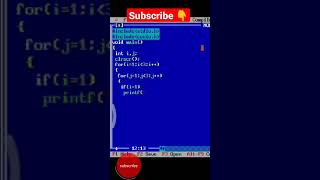 Pattern printing in c | Cool programs | printing pattern in c #shorts