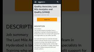 Amazon Hiring Quality Associate #latesthiring #dailyjobupdate #latestjobs2023 #amazonjobs2023 #jobs