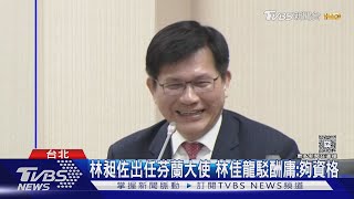 林昶佐出任芬蘭大使 林佳龍駁酬庸:夠資格｜TVBS新聞 @TVBSNEWS01
