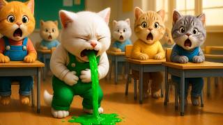 🤮🍏 The Kitten Ate a Strange Apple… Then Chaos Broke Out in Class! #aicat#catshorts#cat