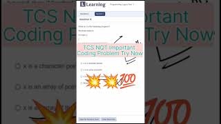 TCS NQT New Important Coding Problem Try Now 💥💥😬😬 #shorts #viral  #codingproblem #tcs
