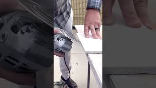 Mitered porcelain tile shelf for a shampoo niche #tiled #diy #tiling #miter #howto #tile #tools #fyp