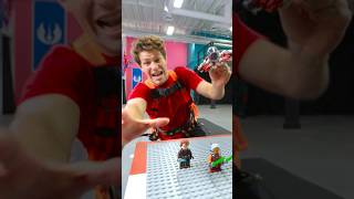 Build LEGO Star Wars ON A GIANT BUNGEE RUN