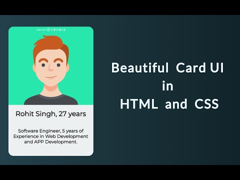 Card UI in HTML and CSS | HTML and CSS Design