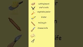 Names of must have kitchen utensils in English #englishreadingpractice #englishlanguage #learn