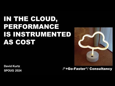 In the Cloud, Performance is Instrumented as Cost
