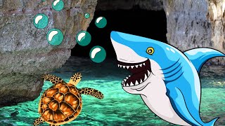 SMILEY SHARK & THE SECRET CAVE OF SURPRISE #shortstories #baby shark #kidsvideo #cartoon