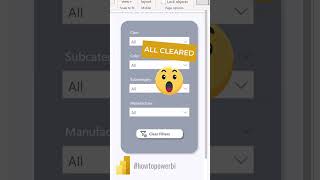 Clear All SLICERS with 1 CLICK! #powerbi #shorts