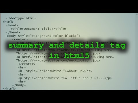 Summary tag | Details tag | html5 |html | part 10 | codingwithnk