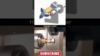 Hexagon Cutting Mechanism #cad #lathe #cnc #vmc #machining #ddesignhub @OctaneWorkholding