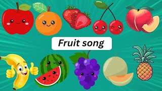 Fruit Song Nursery Rhyme for Kids | Learn Fruit Names with Fun Song & Pictures 🍌🍎🍇