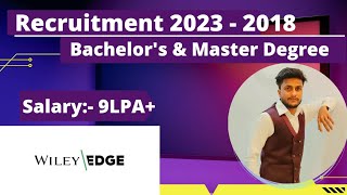 Wiley Edge  Mass Hiring For 2023 2022 2021 2020 2019 Batch | Wiley Recruitment 2023 | Off Campus