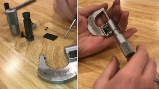 COMPLETE “DISASSEMBLY” starrett® 216  0 to 1" mechanical digit counter outside micrometer