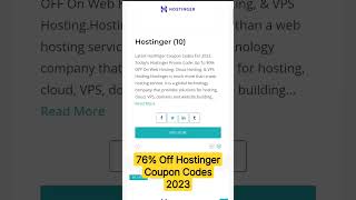 76% Off Hostinger Coupon Codes 2024 #hostingercouponcode #hostingercoupon #hostinger #hostingsale