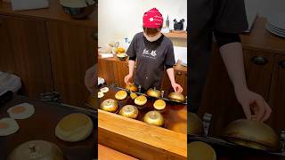 Fluffy and jiggly three-tiered pancakes 🥞 #japanesefood #naichangourmet
