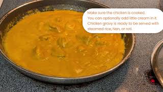 Chicken Curry with Boiled spices and Cream. Indian spicy food. Indian Curry. Chicken Curry recipe.