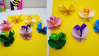 2 minutes Paper Craft Butterfly / How to make butterfly / easy paper craft butterfly