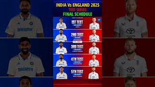India Vs England Test Series 2025 Final Schedule || #indiavsengland #indvseng2025 #sportsworry