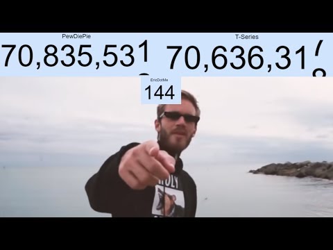 PEWDIEPIE VS T-SERIES SUBCOUNT