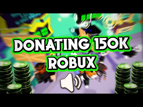 Donating 150k Robux in PLS DONATE + VC Reactions