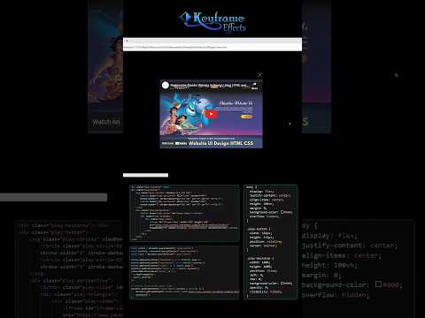 Animated Play Button To YouTube Video Player | #javascript #css #html #shorts
