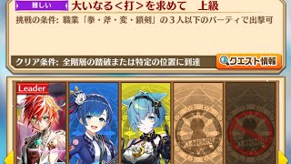 【白猫】 世界を繋ぐ冒険家 パーティ 武器練磨の塔＜破＞ 打の段 上級