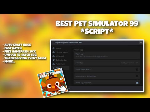 PET SIMULATOR 🐱 GRIDNING SCRIPT | AUTOFARM | FAST HATCH | HUGE LUCK | ETC