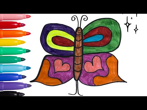 Let's Learn How to Draw  Butterfly, Drawing in Spanish con Sra. Dani