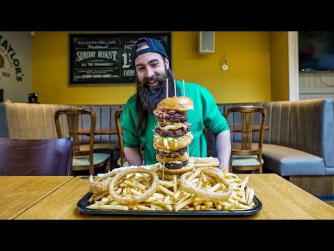 LORD RODNEY'S UNBEATEN BURGER TOWER CHALLENGE | BeardMeatsFood