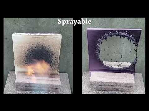 NanoTech Fireproof Coating Protecting Polyurethane Foam