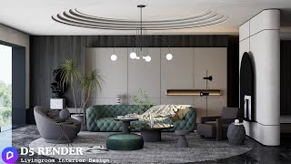 How to Create a Realistic Living Room in D5 Render Step-by-Step Tutorial.