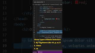 CSS Tricks CSS3 Basic Selectors #shorts