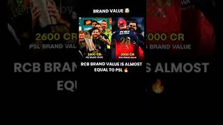 RCB BRAND VALUE IS ALMOST EQUAL TO PSL 🤯🔥 #brandvalue