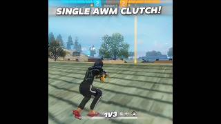SINGLE AWM CLUTCH (1V3) TRIPLE TAKEDOWN! || WAIT FOR END || #freefire #desigamer #awmshot