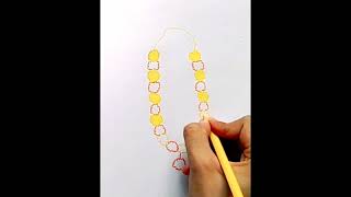 Learn to draw a flower garland. #drawing #shorts #garland
