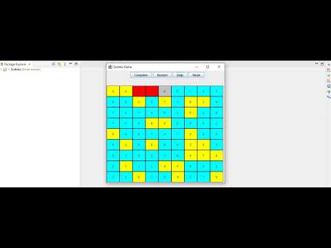 Create Sudoku Game using Java , Swing and AWT.