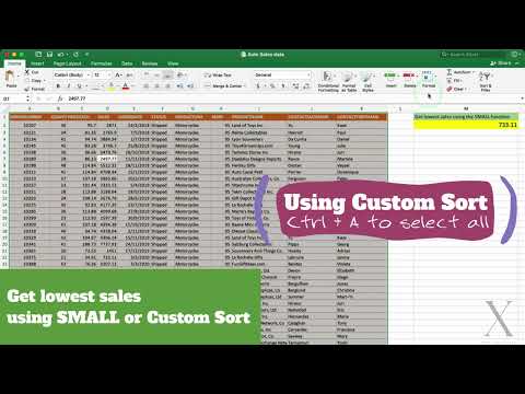 Get smallest value using SMALL or Custom Sort