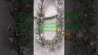 😱 Stunning 1920s Rock Crystal Necklace! #jewelry #vintage #artdeco