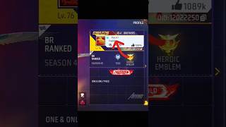 Free Fire MAX Profile Showcase | Hacrrr | Heroic Emblem | 7 Years Old ID | 1 Million Likes!😰😱 #short