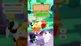 Donating 1 thousand Robux To A Stranger (Pls Donate) #shortsfeed