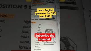 Learn English grammar for CSS and PMS #cssvocabulary #css #cssmcq #grammar #englishgrammar